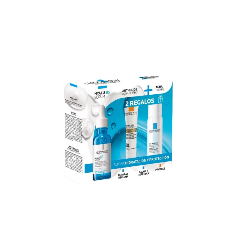 Set Tratamiento Facial La Roche Posay Hyalu B5 + Agua Termal + Anthelios