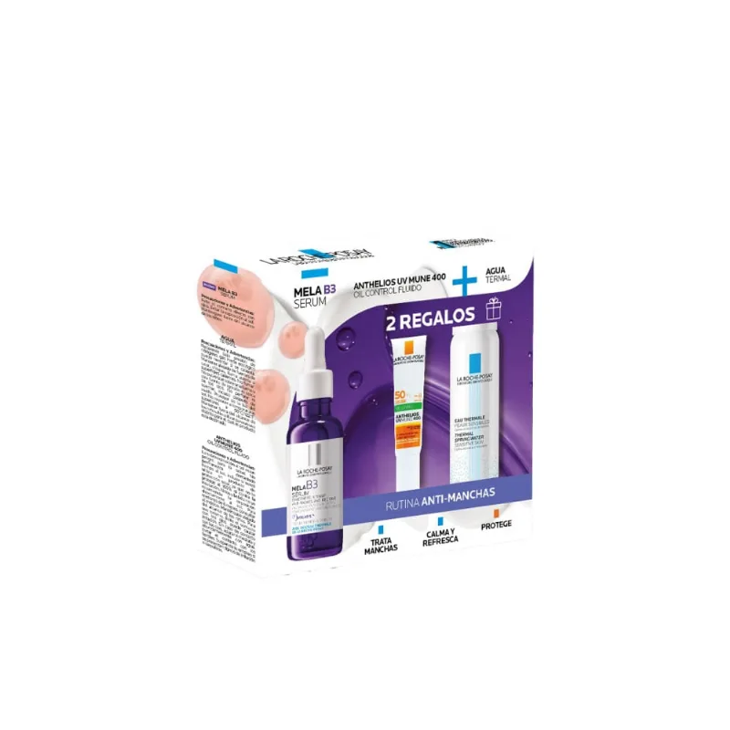Set Tratamiento Facial La Roche Posay Completo Mela B3 Anthelios + Agua Termal