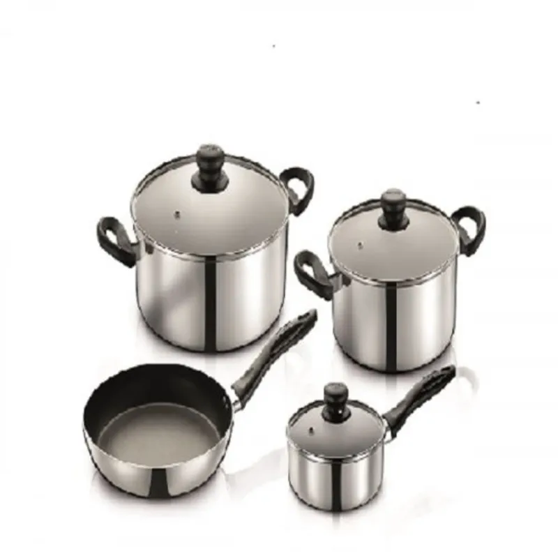 Bateria Brillada de 7 Piezas con Tapa de Vidrio Imusa