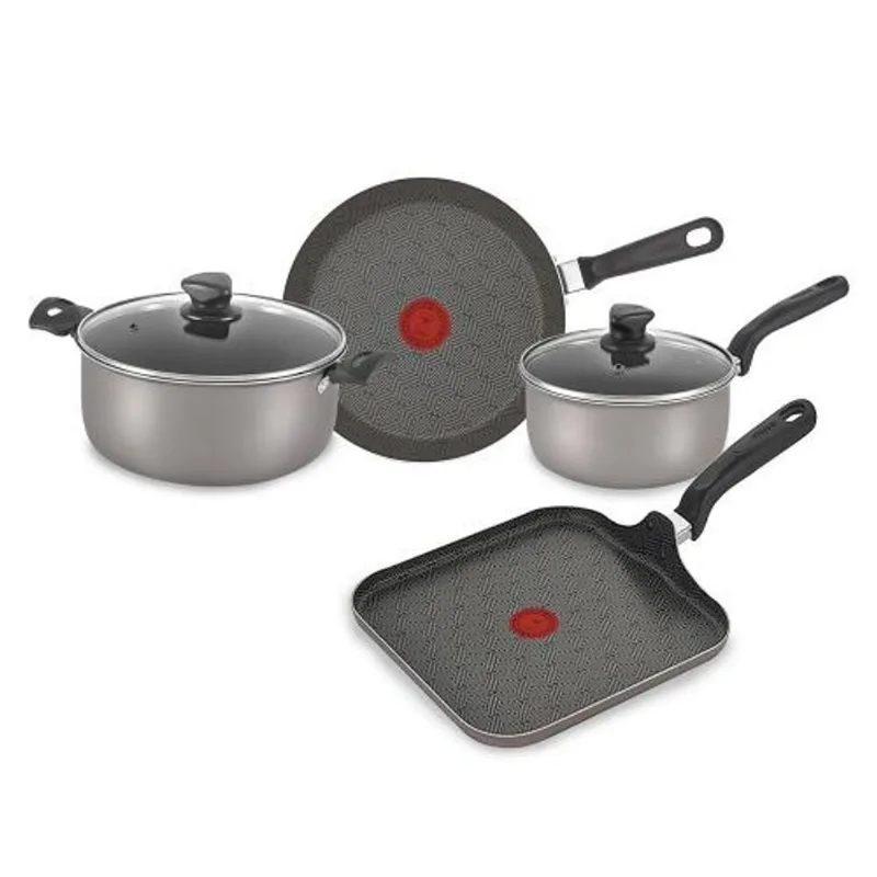 Bateria 5 Piezas + Plancha Para Asar