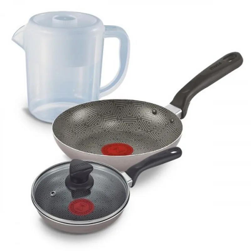 Sartén de 18cm+Cacerola de 14cm+Jarra de Plástico de 1.5 L