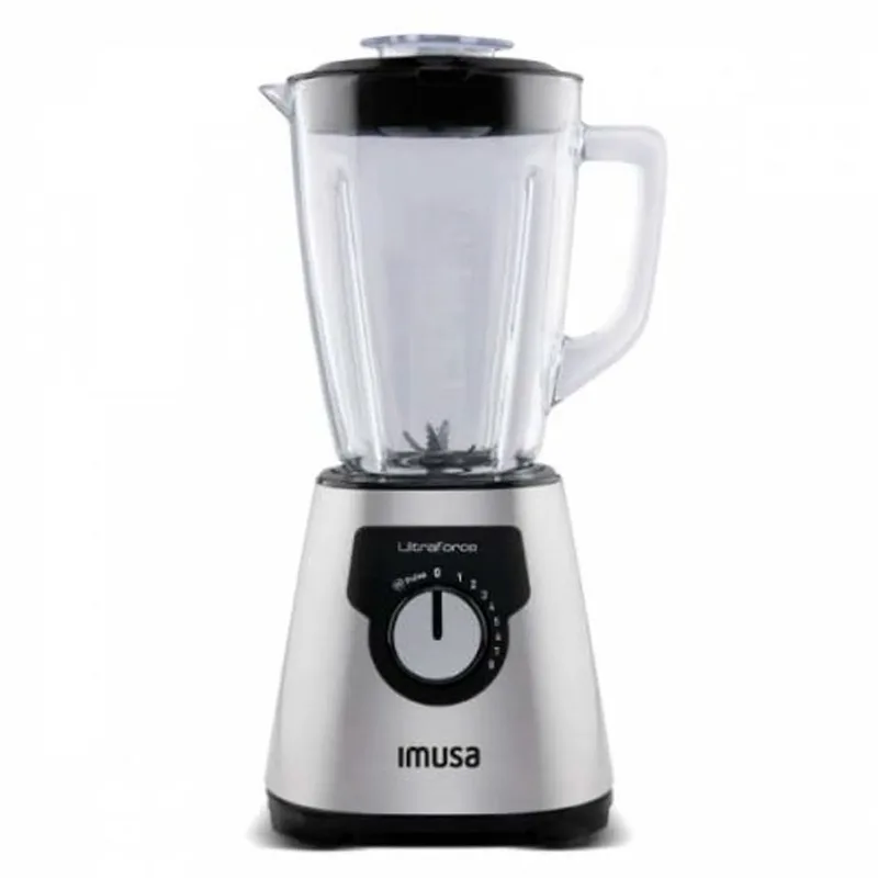 Licuadora Imusa Ultra Force Glass 8V Plateada