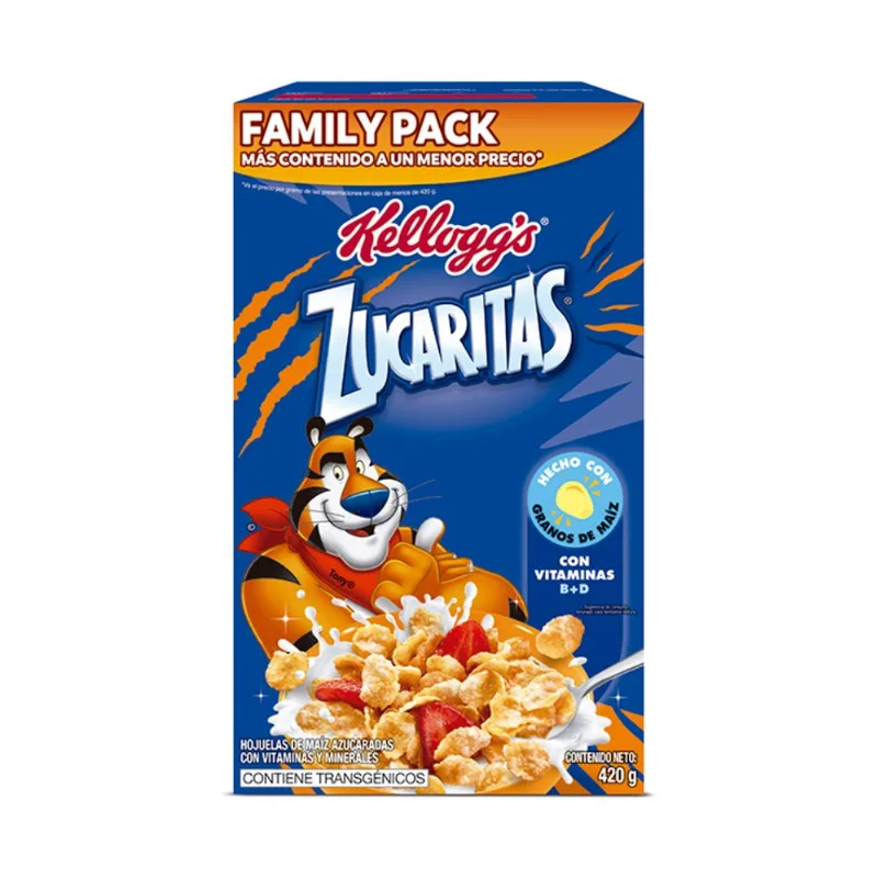 Cereal Kelloggs Hojuelas De Maiz Zucaritas 420 Gr.