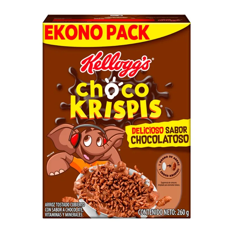 Cereal Kelloggs Choco Krispis Arroz Sabor A Chocolate 260 Gr.