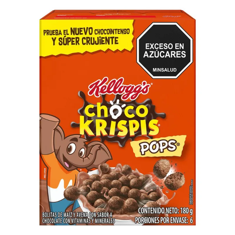 Cereal CHOCO KRISPIS pops maíz y avena sabor chocolate (180 gr)