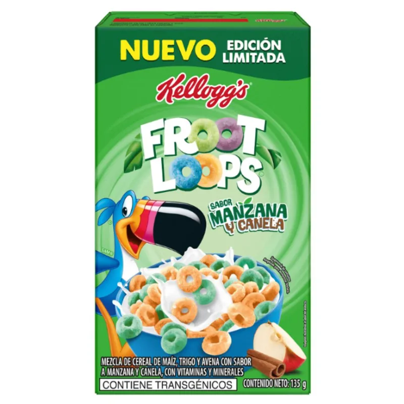 Cereal Froot Loops Kelloggs Manzana Y Canela 135 Gr