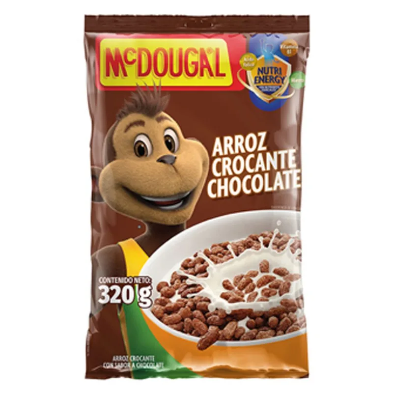 Cereal Mc Dougal Funda Arroz Crocante Chocolate 320 Gr