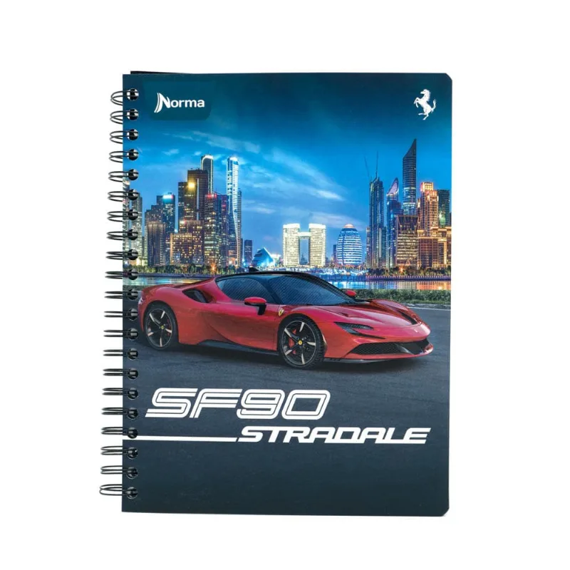 Cuaderno Profesional | 200 Hojas Cuadro Chico | Ferrari | 5 Materias