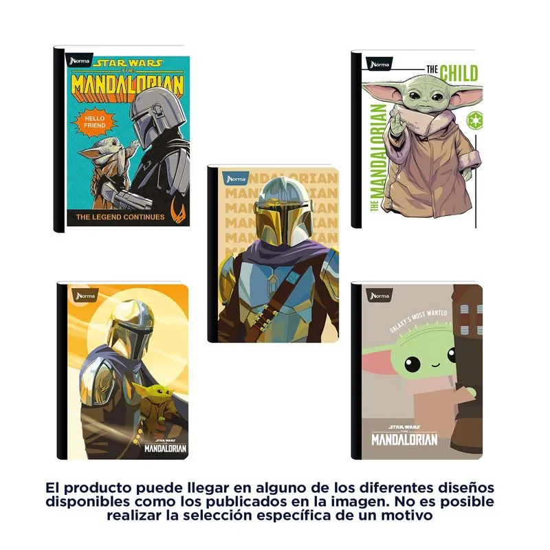 Cuaderno cosido de 100 hojas cuadriculado Star Wars (surtido)