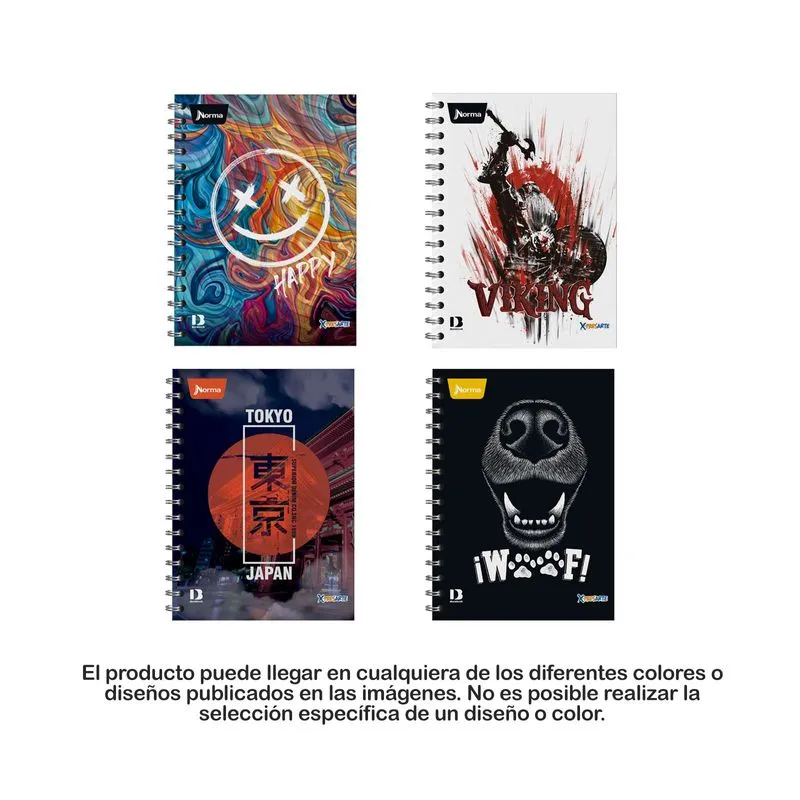 Cuaderno argollado rayado de 80 hojas