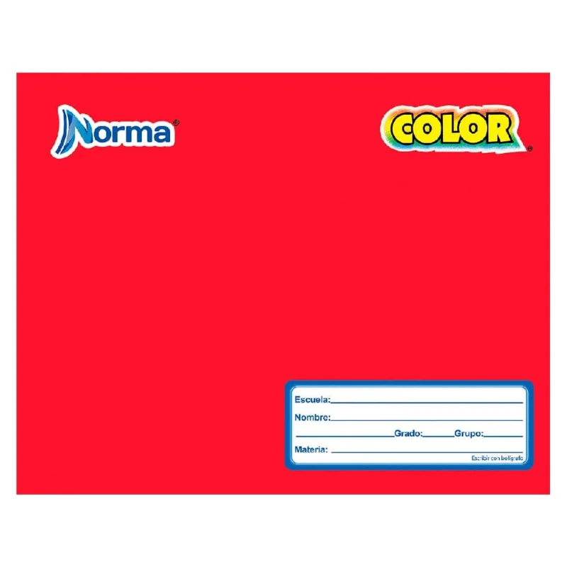 Cuaderno Forma Italiana | 100 Hojas Cuadro Alemán | Norma | Color