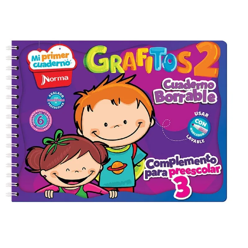 Cuaderno Preescolar Borrable | Mi Primer Cuaderno | Grafitos 2