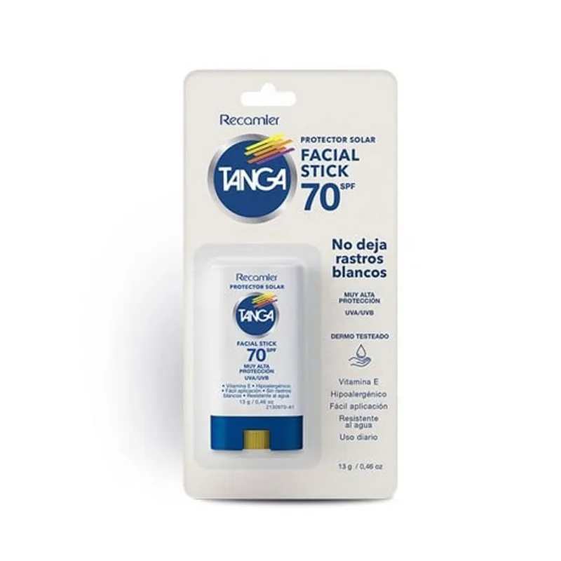Protector Solar Tanga Facial Stick Spf 70 Recamier 13 G