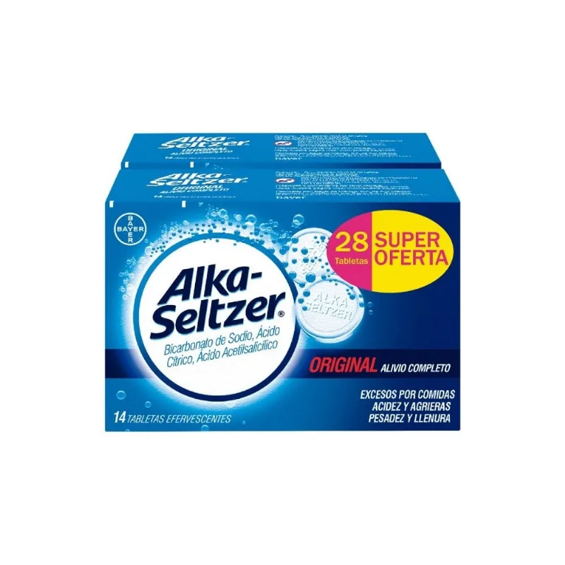 Oferta Alka-seltzer Original Alivio Completo 24 Tabletas Efervescente