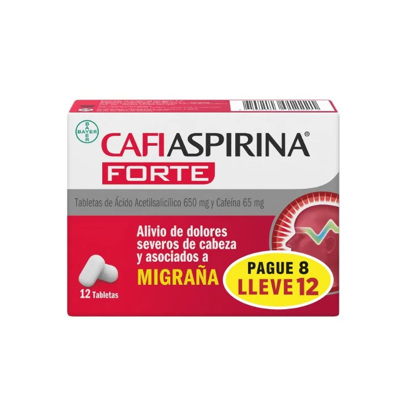 Oferta Cafiaspirina Forte Pagué 8 Lleve 12 Tabletas