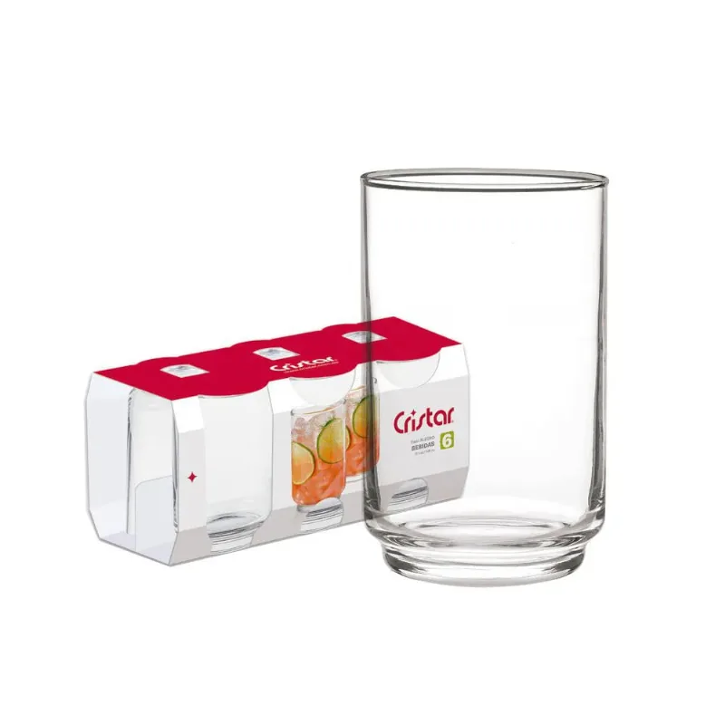 Jogo 6 Copos Alegro 348ml 1054 - Cristar