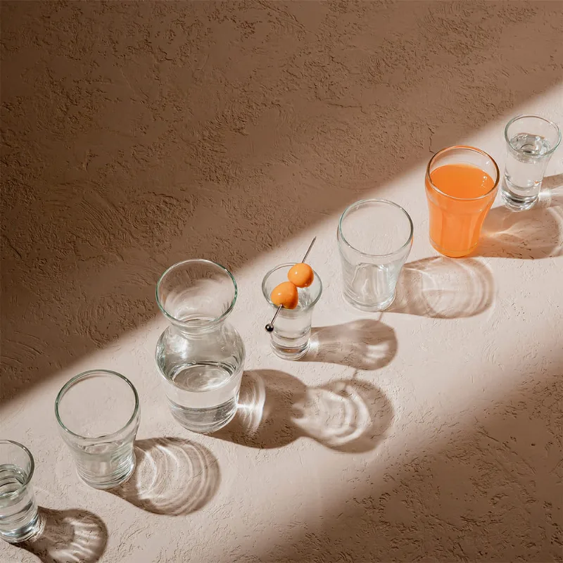 Set de 9 Piezas: Decanter 4 Vasos y 4 Shots Transparente