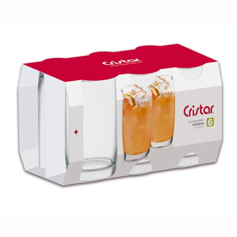 Set 6 Vasos Alto Cristar Monterrey