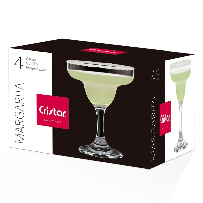 Set 4 Copas Cristar Margarita 266 cc