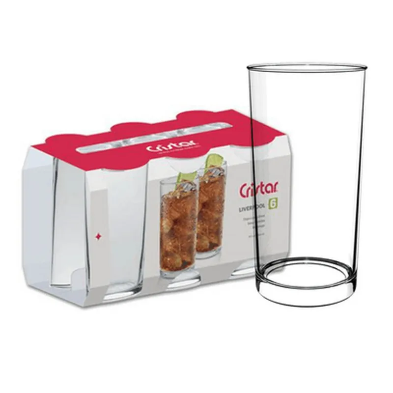 Jogo 6 Copos Liverpool 300ml 1034 - Cristar