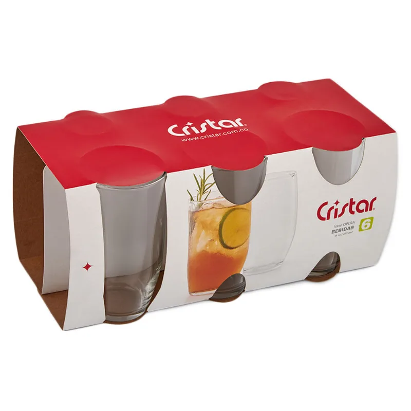 Vaso Opera 6 piezas Cristar
