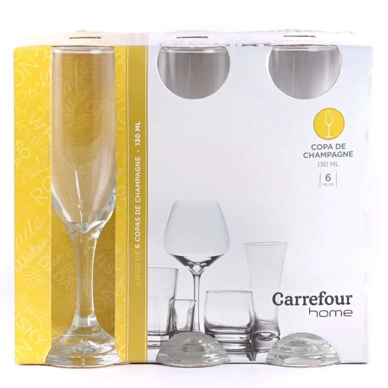 Set Carrefour x 6 copas champagne versalles