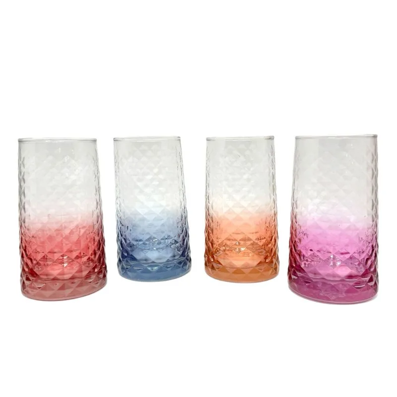 Vaso CRISTAR Cairo Color 4pzas 0922 143x160x208mm
