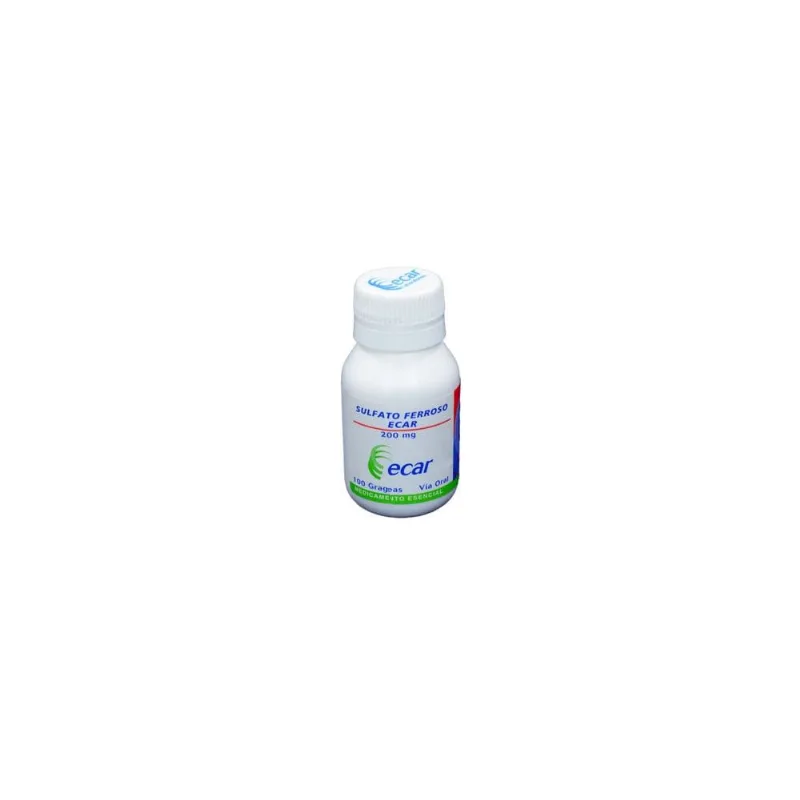 Sulfato Ferroso 200 Mg Frasco con 100 Grageas