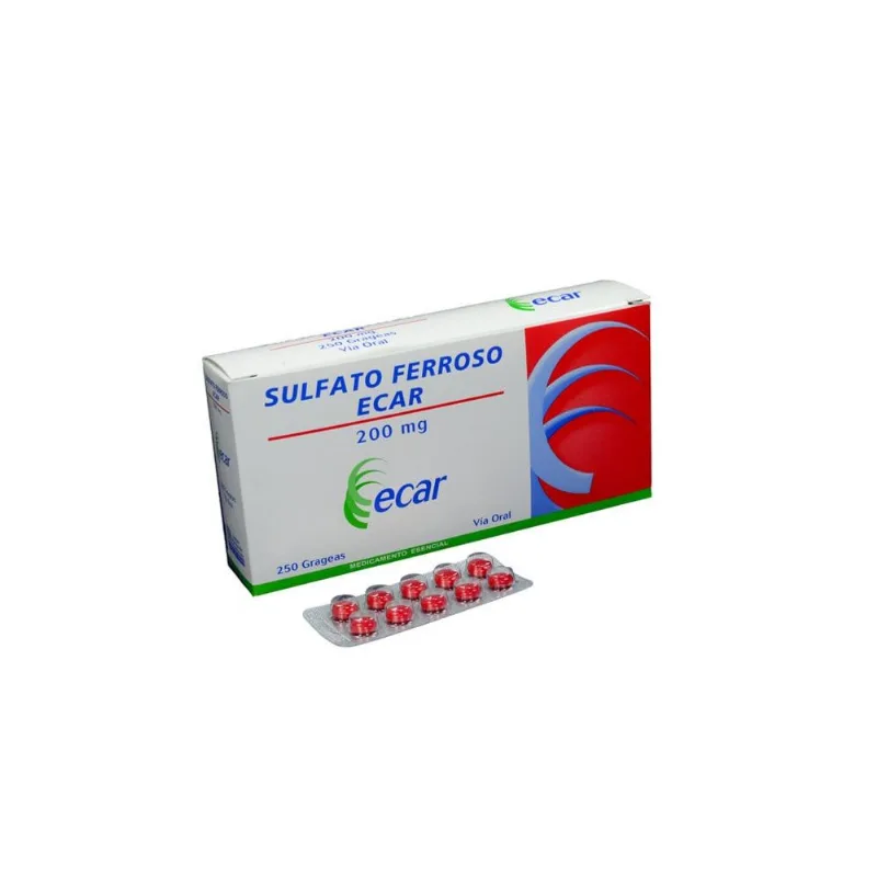 Sulfato Ferroso 200 Mg Caja con 250 Grageas