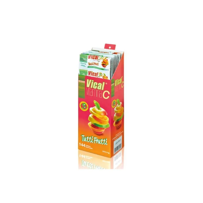 Vitamina C Vical 500 Mg Sabor Tutti Frutti 144 Tabletas