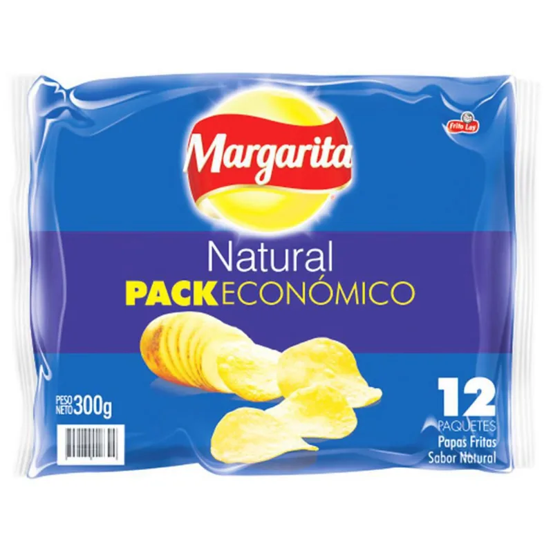 Papa Clásica Natural X 12 Unds MARGARITA 300 gr Papa Clasica Natural X 12 Unids X 300 gr