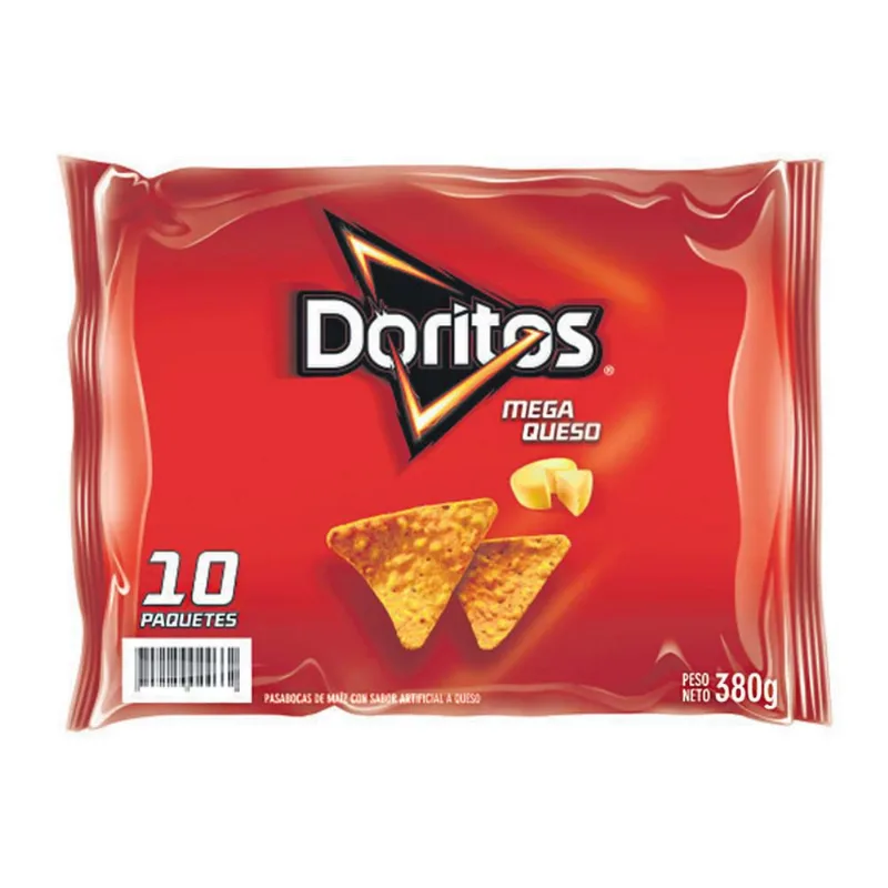 Doritos Megaqueso 38 Grs X 10 Unidades