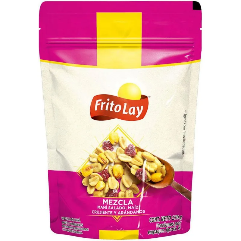 Mezcla frutos secos FRITO LAY maní, maíz y arándanos (170 gr)