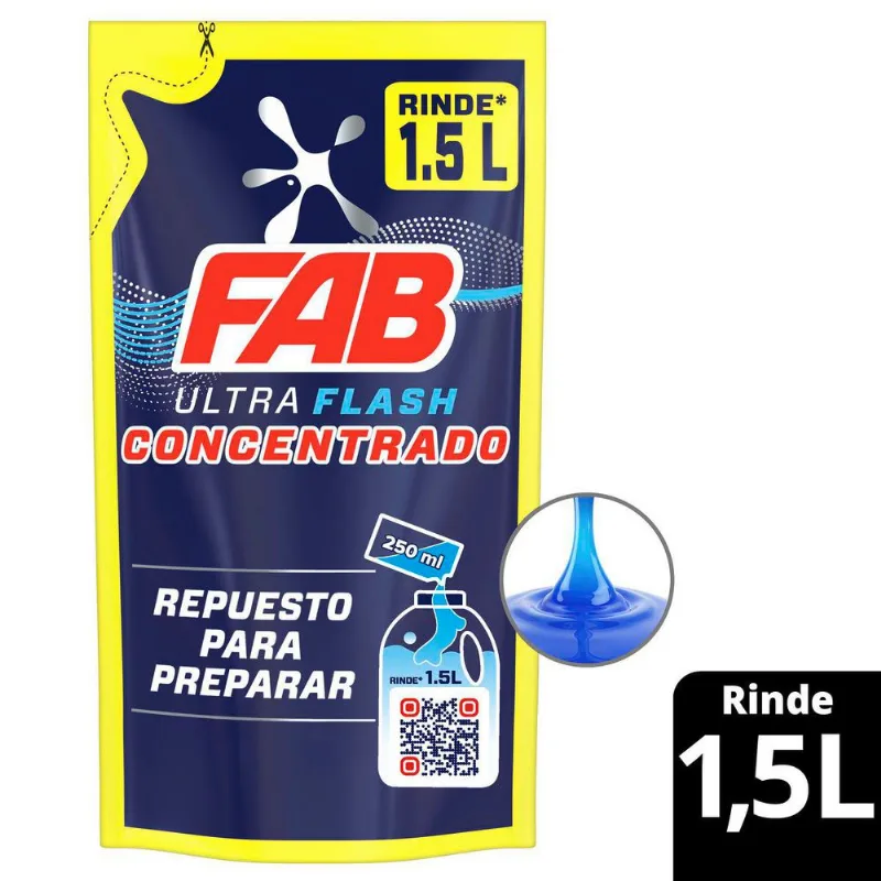 Detergente líquido FAB ultra concentrado (250 ml)