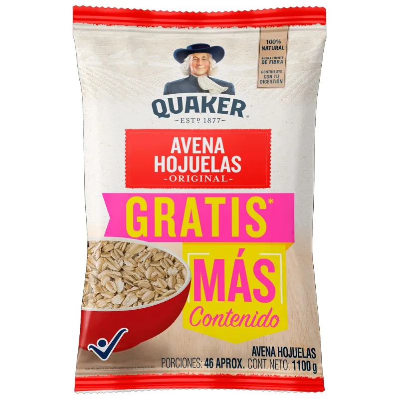 Avena En Hojuela Extracontenido QUAKER 1100 gr