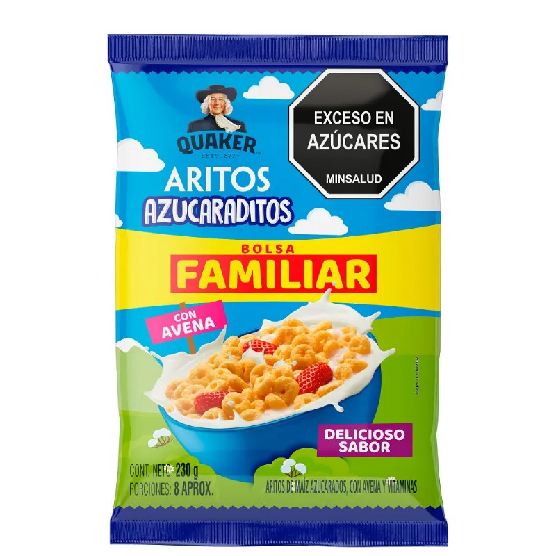 Cereal QUAKER aritos azucarados (230 gr)