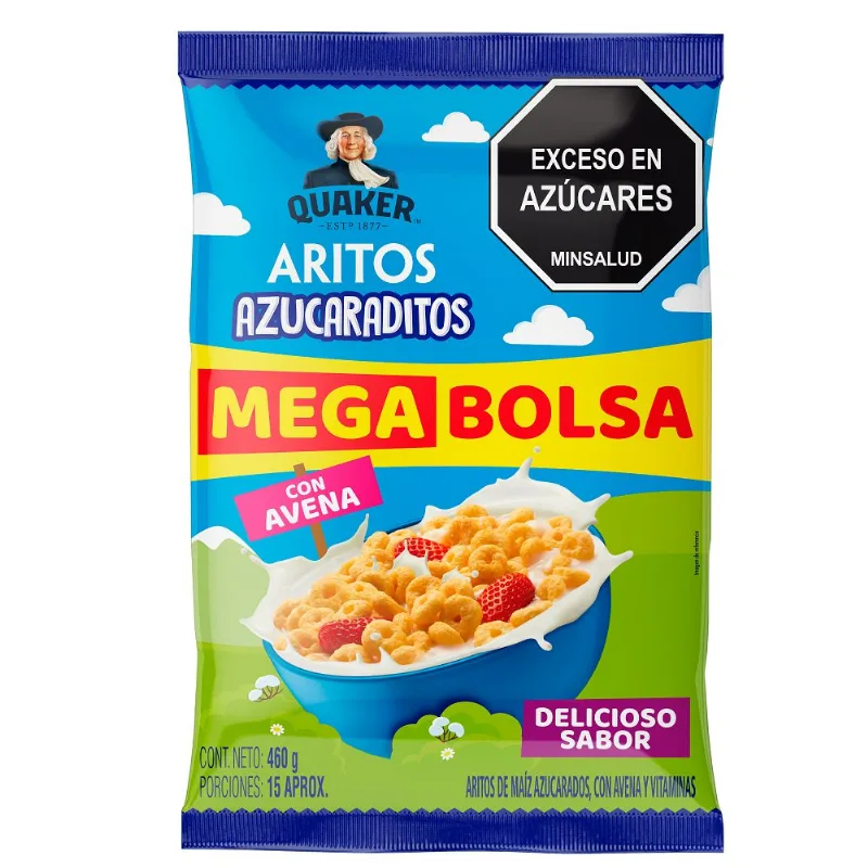 Cereal QUAKER aritos azucarados (460 gr)