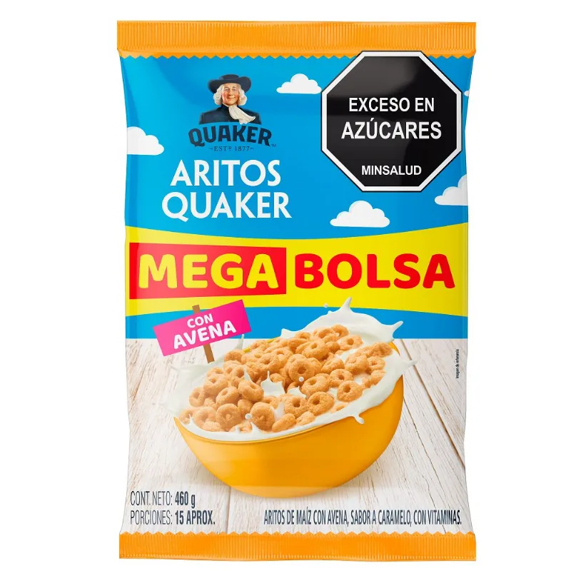 Aritos QUAKER de maíz sabor caramelo (460 gr)
