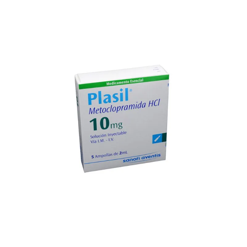 Plasil Solución Inyectable 10 Mg Caja con 5 Ampolla de 2 Ml