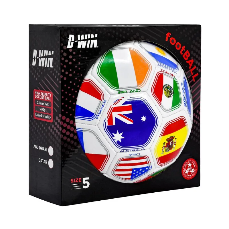 Balón de Fútbol N5 D-WIN World Game Azul con Caja