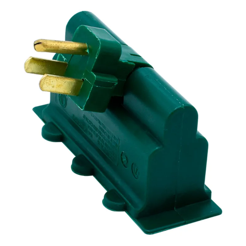 Multitoma pared 3 salidas adaptable 15A verde