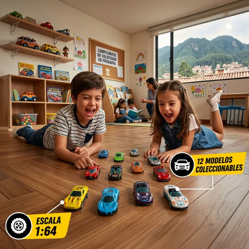 Fast Road Pack 5 Carros Die-Cast 1:64 Coleccionables