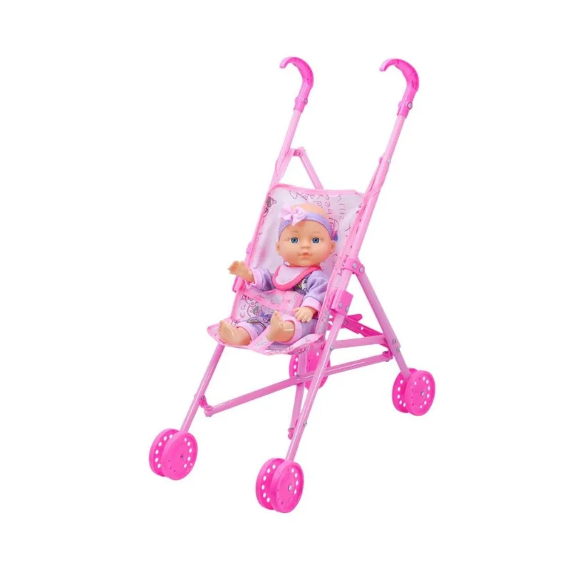 Set Muñeca Bebé Paseo y Comida Sweet Baby
