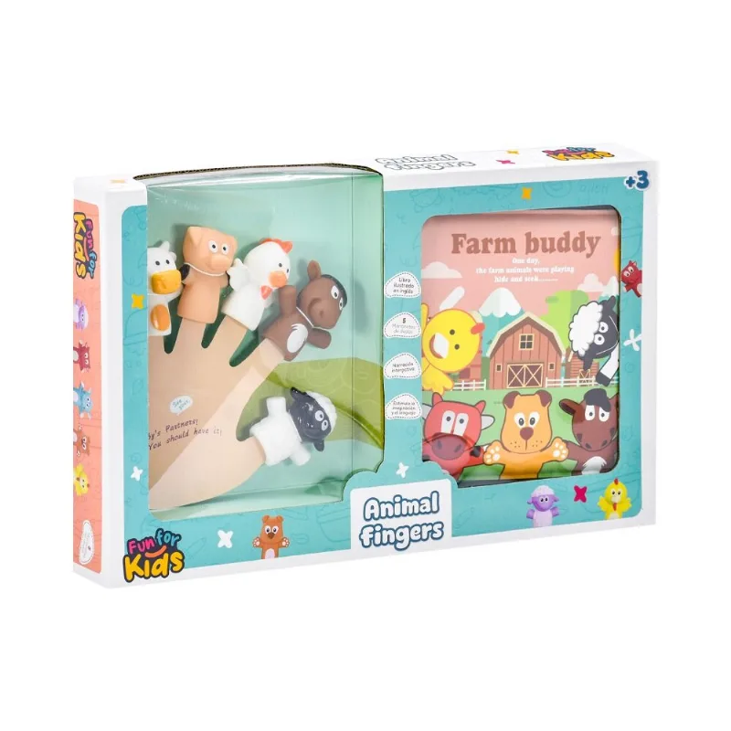 Libro con Marionetas de Dedo Animales de Granja Fun For Kids