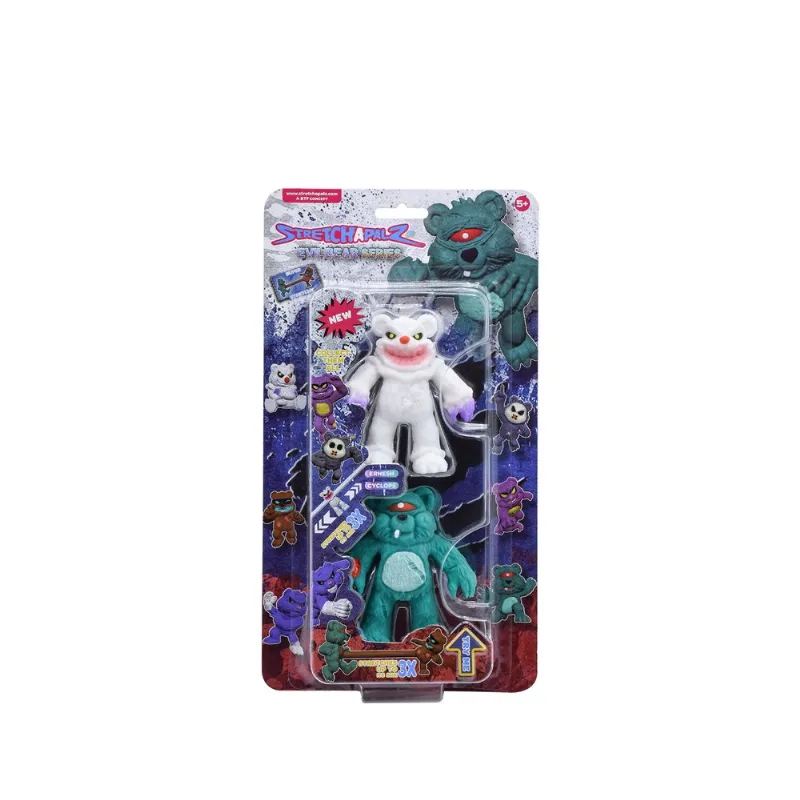 Figuras Stretchapalz Ernesh y Cyclops Serie Osos Malvados