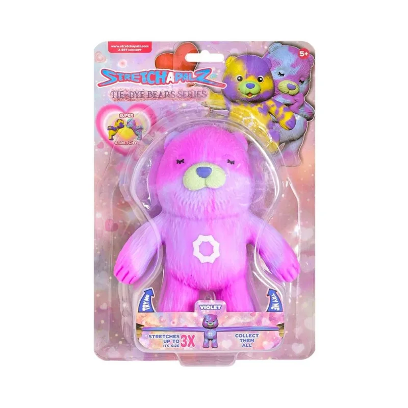 Figura estirable Stretchapalz 14 cm Violet serie Tie Dye Bears