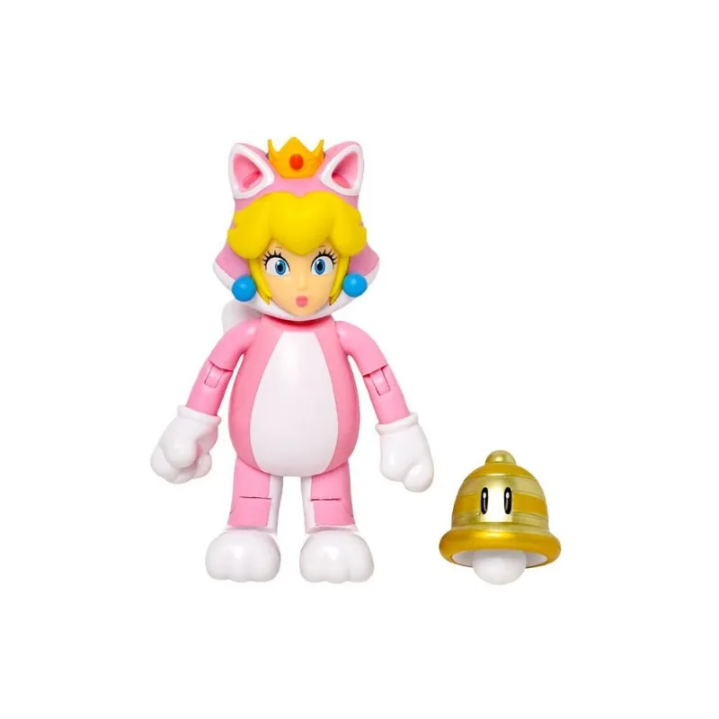 Figura Coleccionable Princesa Cat Peach 4" Serie 46 Mario Bros Oficial Nintendo
