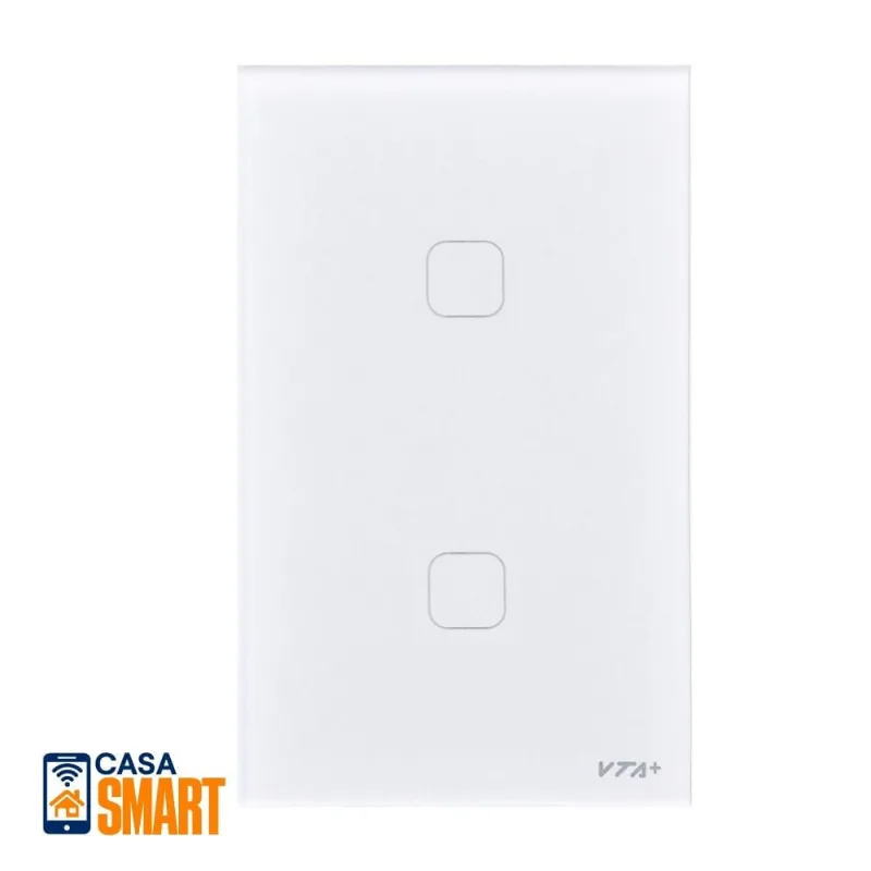 Interruptor Inteligente Doble Blanco IOT VTA+