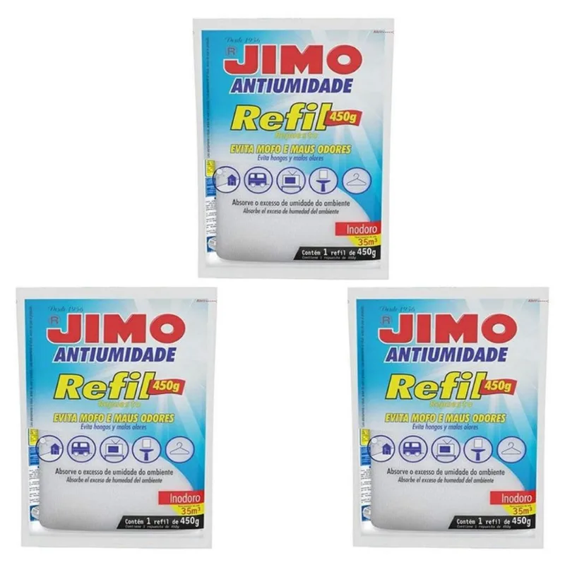 Combo 03Un Jimo Antiumidade Refil 450G