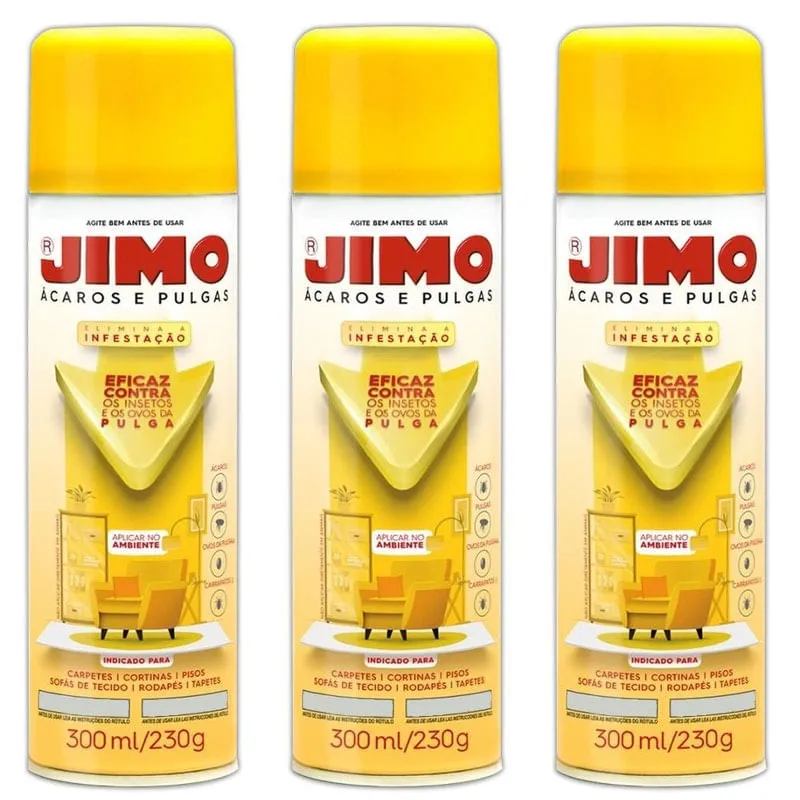 Combo 3Un Jimo Ácaros E Pulgas 300Ml